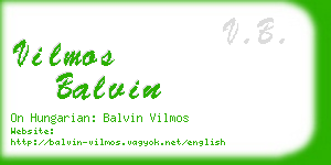 vilmos balvin business card